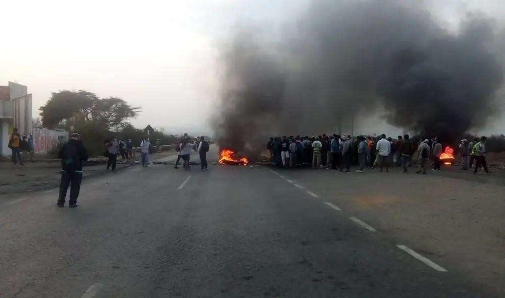Tres policías heridos durante protestas por paro agrario en Virú Tres policías heridos durante protestas por paro agrario en Virú