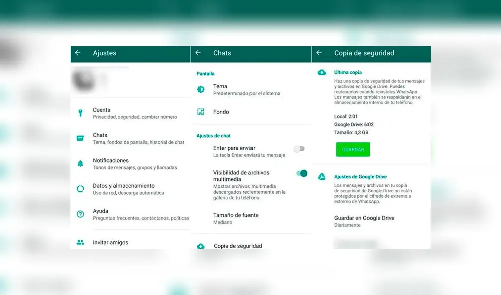 Recuperar chat eliminado de WhatsApp.