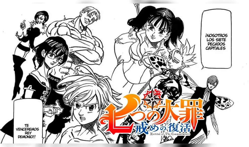 El manga 326 de Nanatsu no Taizai nos muestra a los guerreros frente al Rey Demonio. Foto: Manga Mx