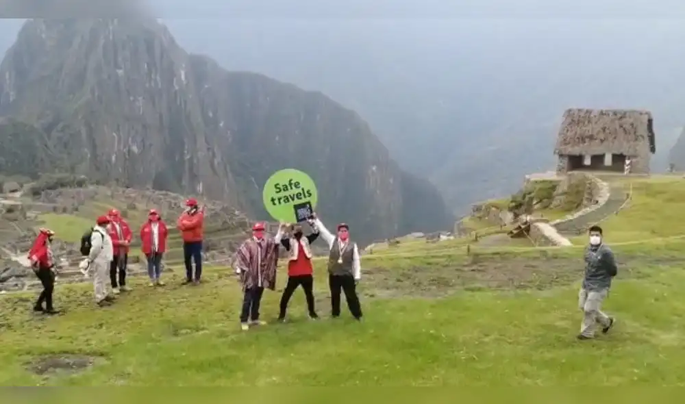 Ceremonia se realizó en la ciudadela de Machupicchu en Cusco. Foto: Captura video. Ceremonia se realizó en la ciudadela de Machupicchu en Cusco. Foto: Captura video.