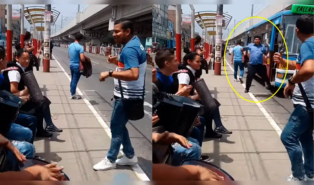 Facebook: venezolano baila en pleno paradero hasta que aparece un cobrador y reacciona así [VIDEO]