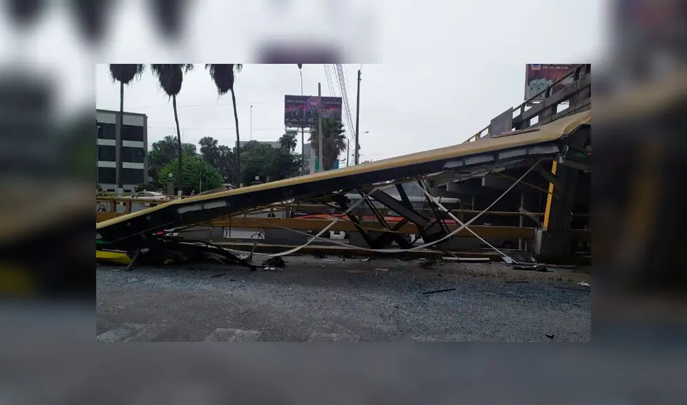 Pueblo Libre: bus se queda sin techo tras pasar por debajo de puente de la avenida Brasil [FOTOS y VIDEO]