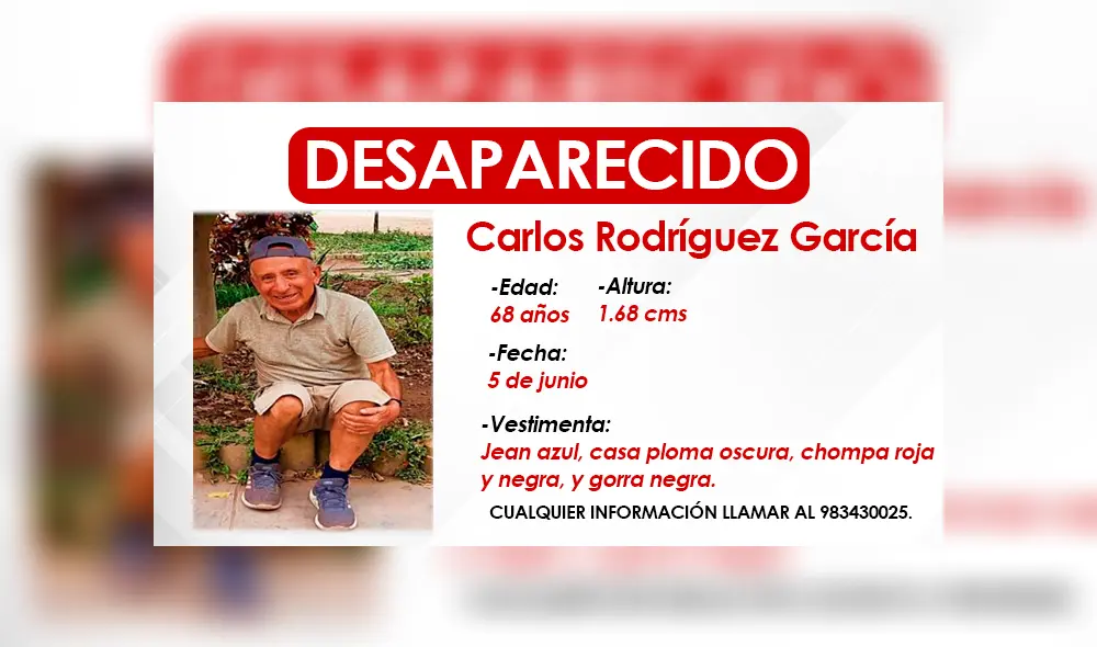 Carlos Rodríguez García desapareció el 5 de junio.