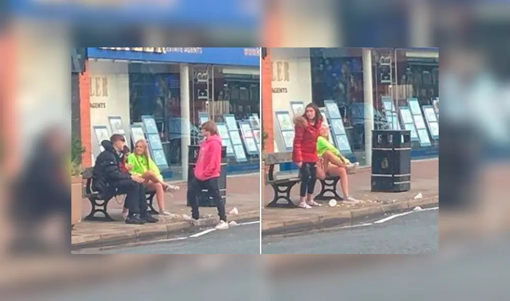Una persona se quejó de unos adolescentes arrojando basura y la madre de uno de ellos lo vio y decidió darle una lección. Foto: captura.