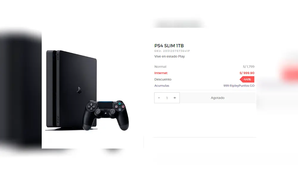 PS4 a 999 soles en Ripley. PS4 a 999 soles en Ripley.