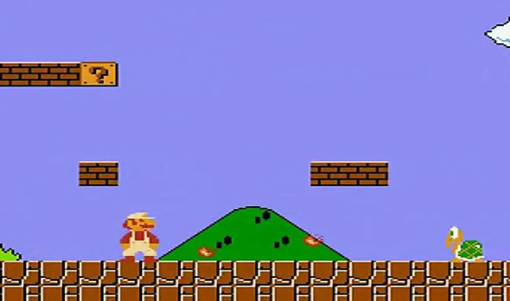 El 'nivel -1' de Super Mario Bros se repite de forma infinita. Foto: Nintendo