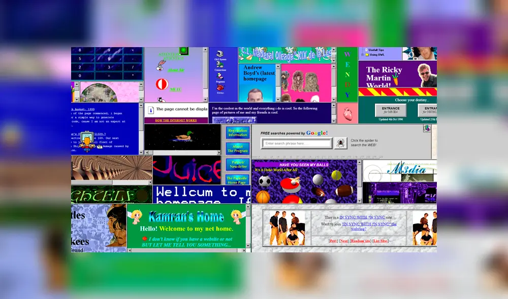 Desliza para ver más imágenes de cómo era internet en los 90.