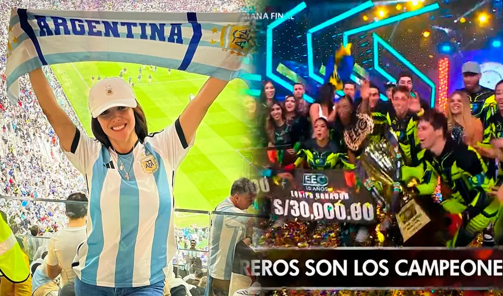 Rosángela Espinoza no pudo estar en "EEG" tras viaje a Qatar. Foto: composición LR/ @rosangelaeslo/Instagram/ captura de América TV Rosángela Espinoza no pudo estar en "EEG" tras viaje a Qatar. Foto: composición LR/ @rosangelaeslo/Instagram/ captura de América TV