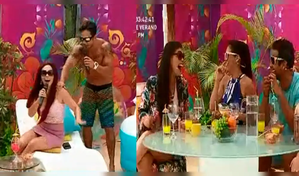 Génesis Tapia sufre descuido y se cae en pleno programa en vivo [VIDEO]