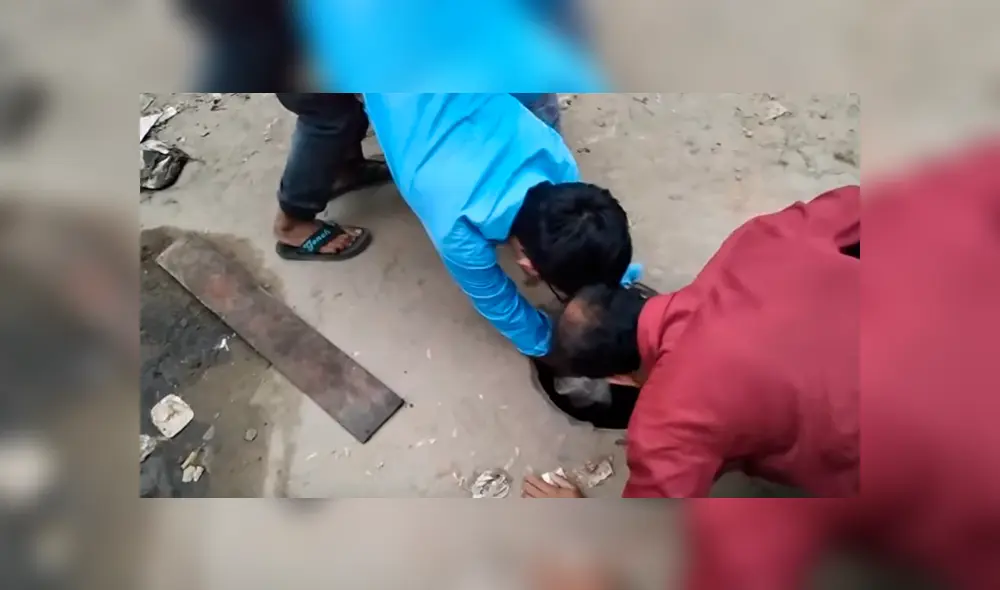 El hombre escuchó los aullidos del cachorro y no tardó en buscar ayuda y arriesgar su vida para salvarlo. El conmovedor episodio se ha hecho viral en Facebook y YouTube