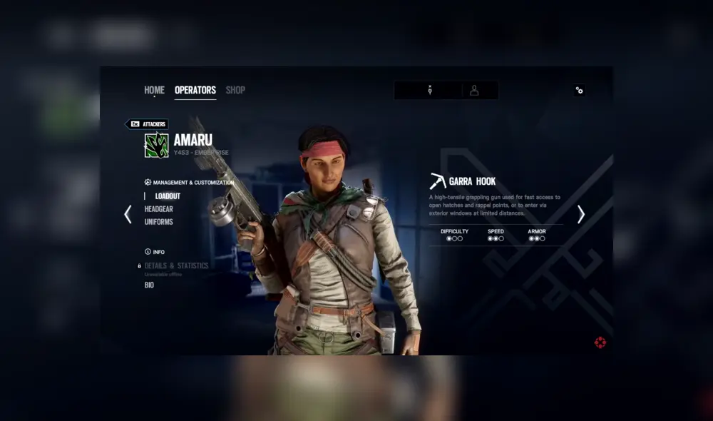 Así juega la operadora peruana Amaru en Rainbow Six Siege.