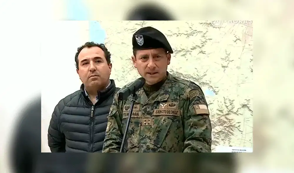 Javier Iturriaga en rueda de prensa. Captura de video: 24 Horas TVN.