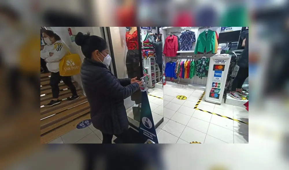 Locales y galerías serán multadas y clausuradas si no cumplen con protocolos y si sus trabajadores no tienen prueba negativa de COVID-19. (Foto: Jorge Cerdán / LaRepública)