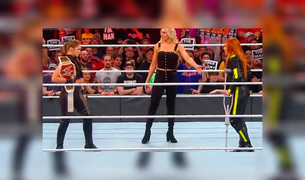 Wrestlemania 35: Becky Lynch venció a Ronda Rousey y Charlotte Flair y se coronó campeona de WWE