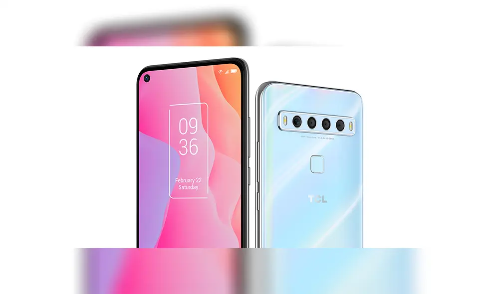 TCL 10L llega con cuatro cámaras traseras y sensor de huellas dactilares.
