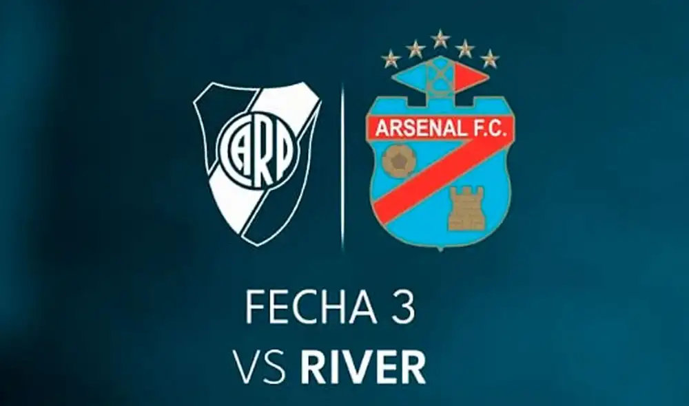 River Plate recibirá a Arsenal en el Estadio Monumental Antonio Vespucio Liberti. Foto: Twitter/@ArsenalOficial