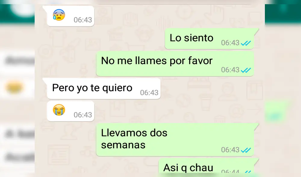 Vía WhatsApp: peruana termina su relación al enterarse que su novio apoya al fujimorismo [FOTOS]