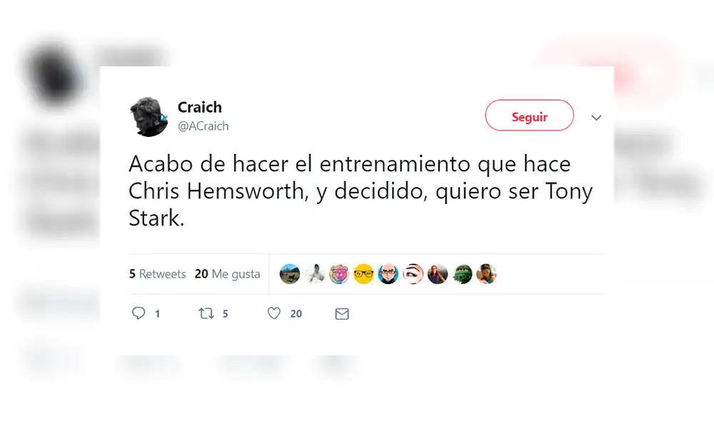 Chris Hemsworth revela su duro entrenamiento y provoca quejas de sus fans
