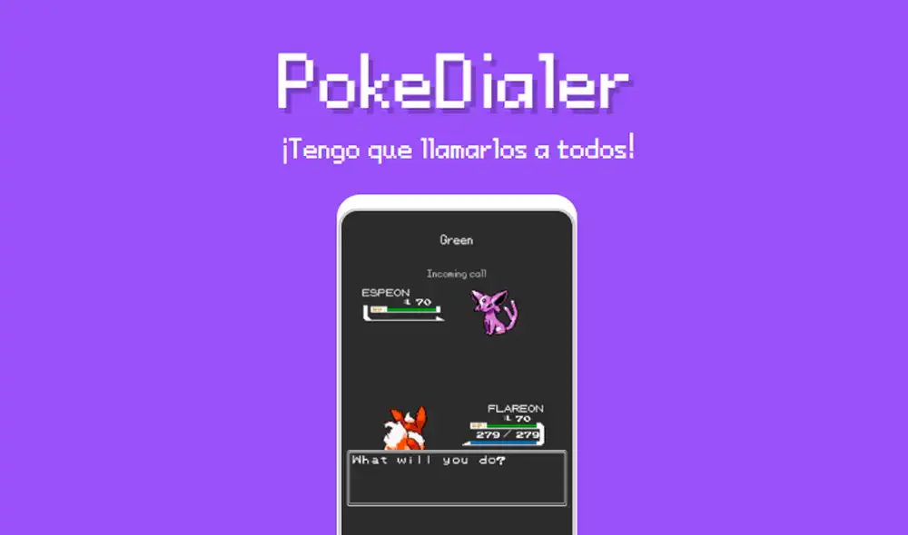 Los combates Pokémon llegan a las llamadas de tu celular. | Foto: PokeDialer