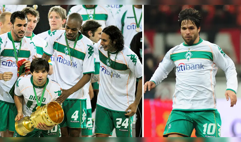 Claudio Pizarro recibió elogios de Diego, excompañero en Werder Bremen. Foto: AFP