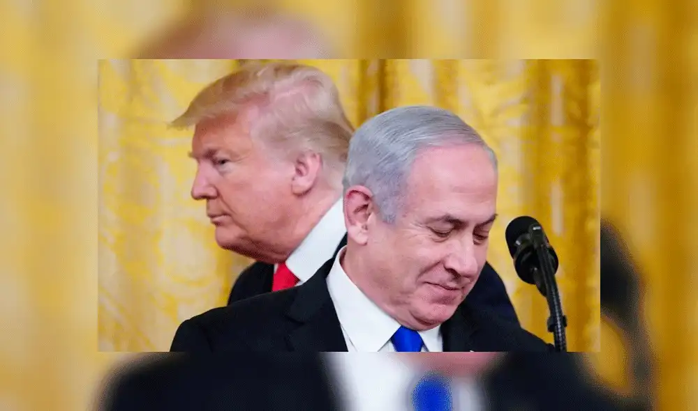 Donald Trump y Benjamín Netanyahu en la presentación del "Acuerdo del Siglo". Foto: AFP. Donald Trump y Benjamín Netanyahu en la presentación del "Acuerdo del Siglo". Foto: AFP.