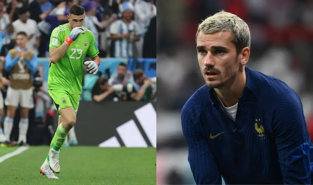 Emiliano Martínez y Antoine Griezmann son figuras de sus selecciones. Foto: Composición LR/AFP Emiliano Martínez y Antoine Griezmann son figuras de sus selecciones. Foto: Composición LR/AFP