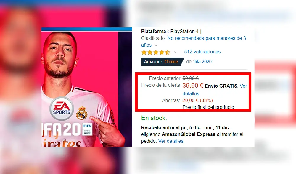 Precio de FIFA 20 cae a casi la mitad. Precio de FIFA 20 cae a casi la mitad.