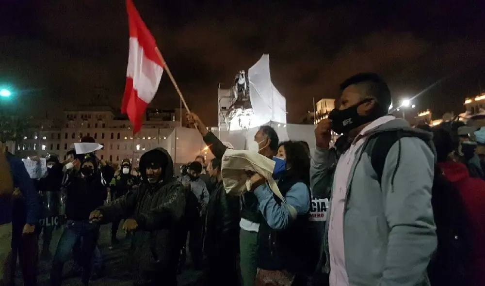 Situación en Plaza San Martín. Créditos: Grace Mora / URPI-GLR