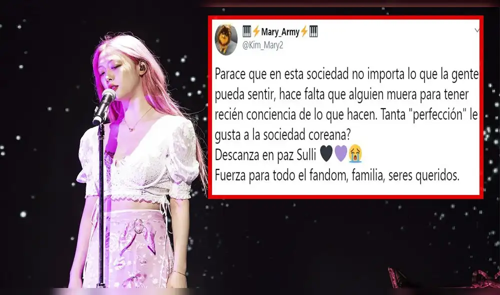 Sulli falleció a los 25 años: Fans preocupados por depresión que viven algunos famosos Sulli falleció a los 25 años: Fans preocupados por depresión que viven algunos famosos