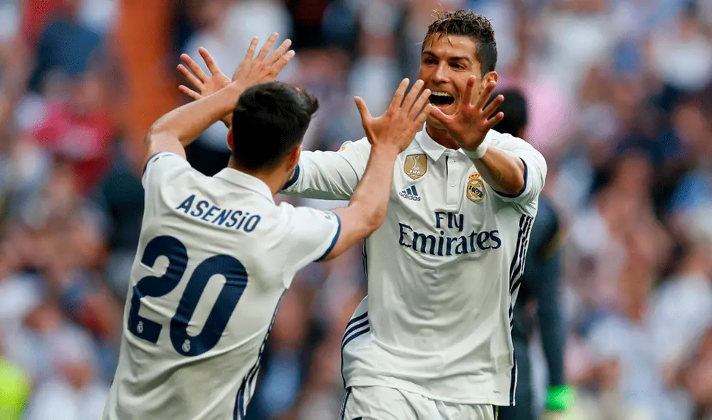 Cristiano Ronaldo envió un mensaje alentador a Marco Asensio, quien se lesionó y estará de baja al menos por seis meses. | Foto: AP