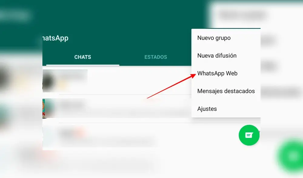 Cómo ingresar a la versión web de WhatsApp.