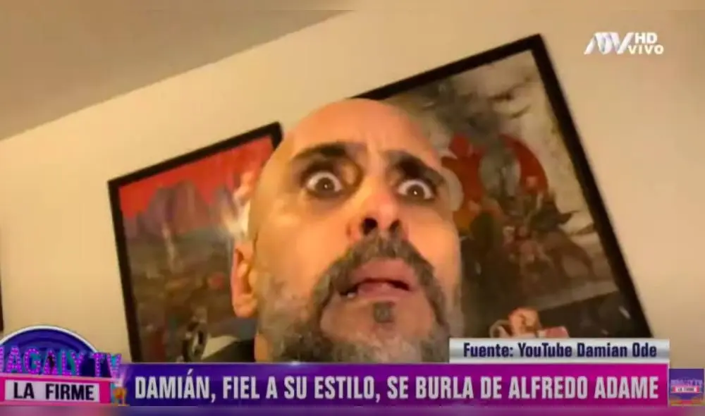 Damián Ode le comentó a Alfredo Adame que iba a iniciar un proceso legal contra él por calumniar a su representada. (Foto: Captura ATV)