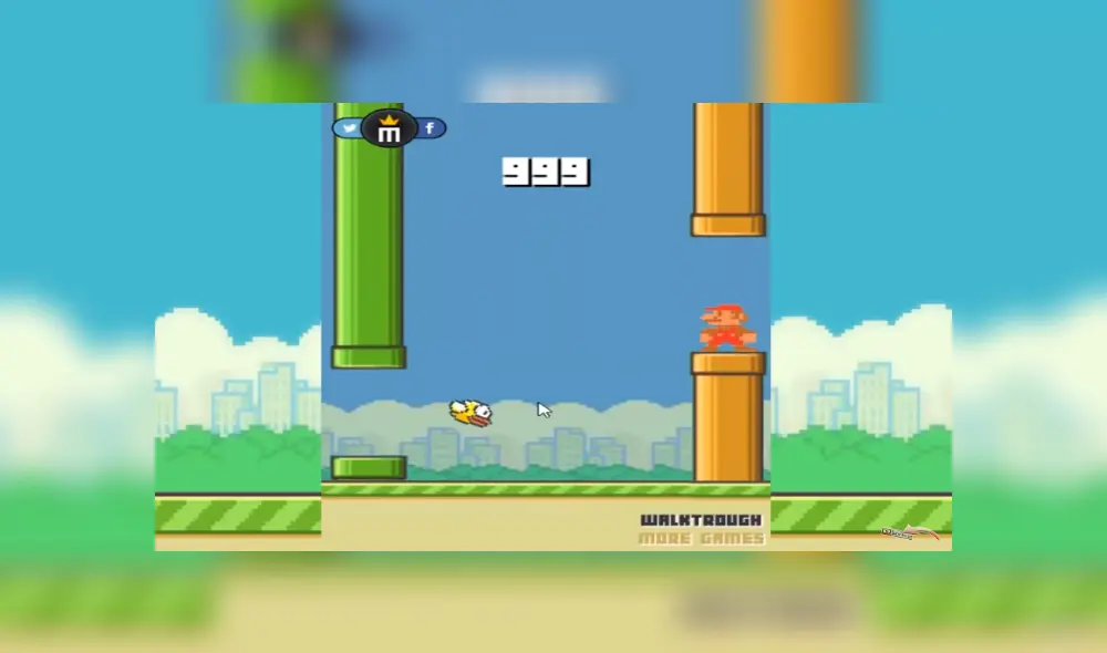 Desliza para ver cómo termina 'Flappy Bird'. Foto: Captura.