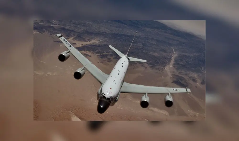 La Fuerza Armada de Venezuela denuncia que el "avión espía" es un RC135 de la USAF (Fuerza Aérea de EE. UU.) La Fuerza Armada de Venezuela denuncia que el "avión espía" es un RC135 de la USAF (Fuerza Aérea de EE. UU.)