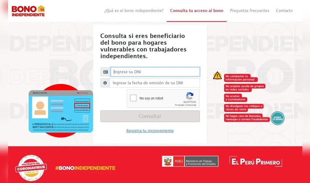 bono por coronavirus