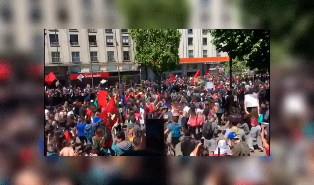 Marcha en Chile - Fiesta electrónica