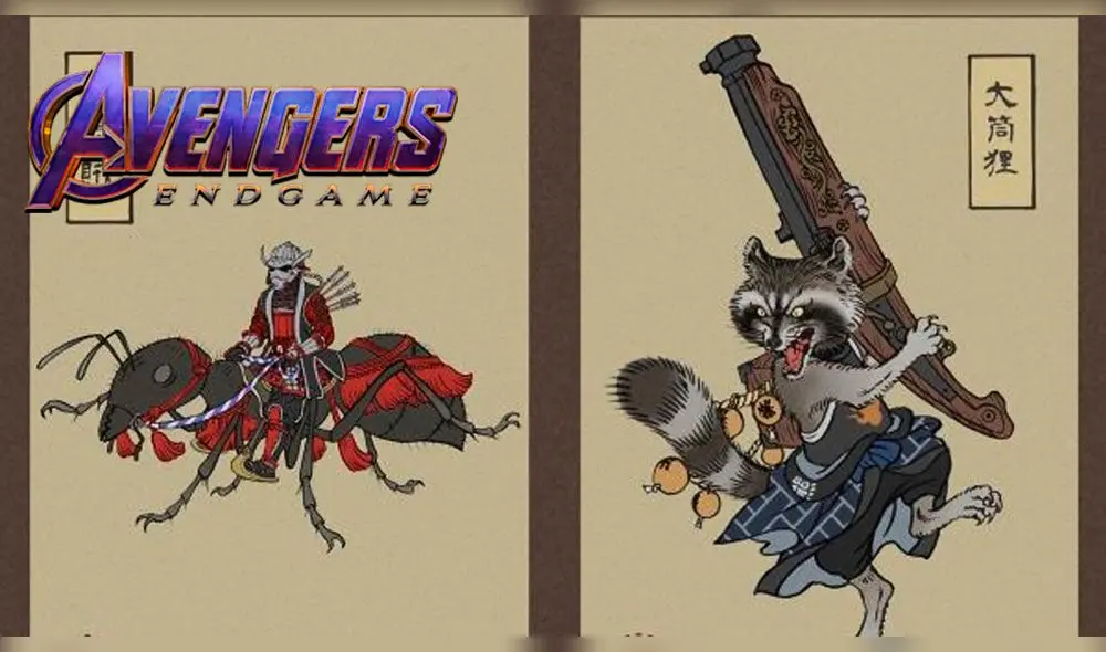 Avengers: Endgame: publican retratos japoneses de los Vengadores y Thanos  [FOTOS]