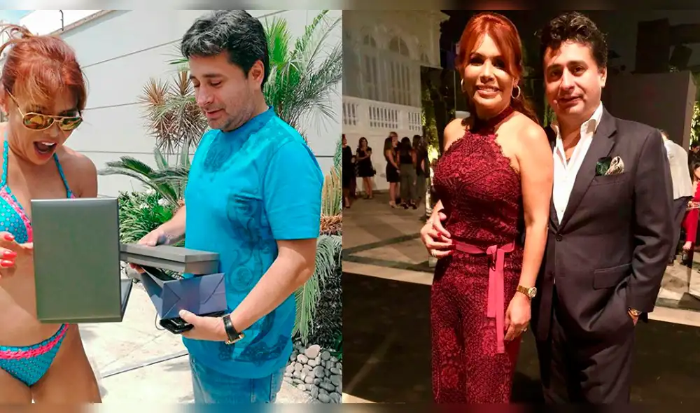 Magaly Medina es viral al publicar candente foto junto a su esposo en la piscina 