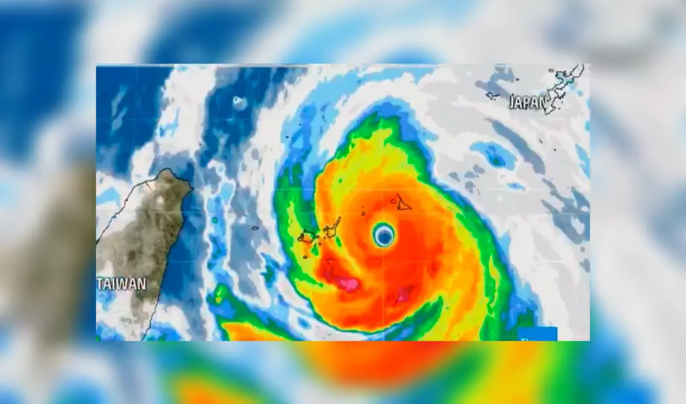 Súper tifón se acercará a las costas de China este sábado. Foto: Twitter Súper tifón se acercará a las costas de China este sábado. Foto: Twitter