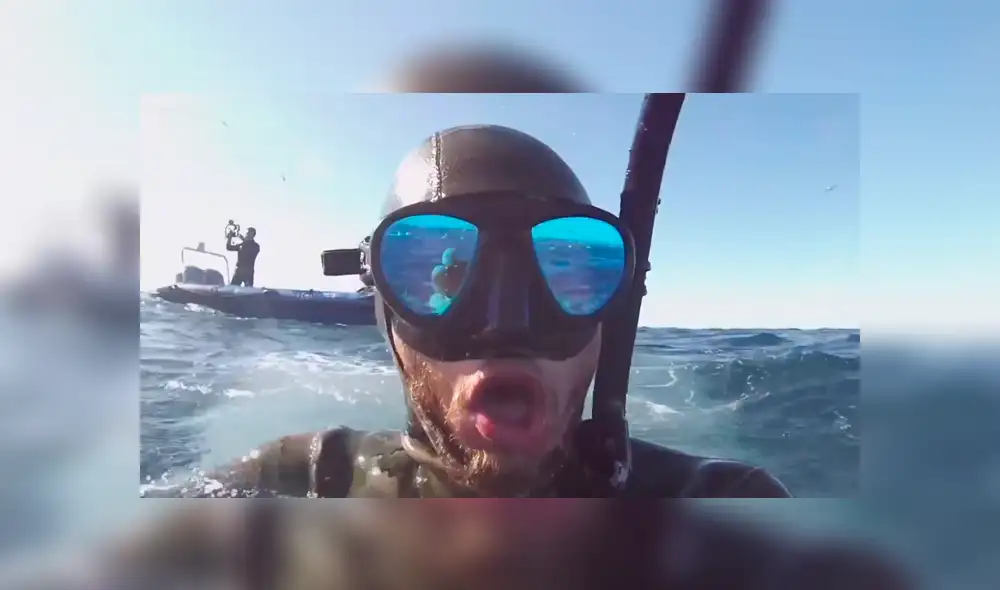 En YouTube, un hombre se salvó de morir por su rápida acción al impedir que una gigantesca ballena se lo ‘trague’. En YouTube, un hombre se salvó de morir por su rápida acción al impedir que una gigantesca ballena se lo ‘trague’.