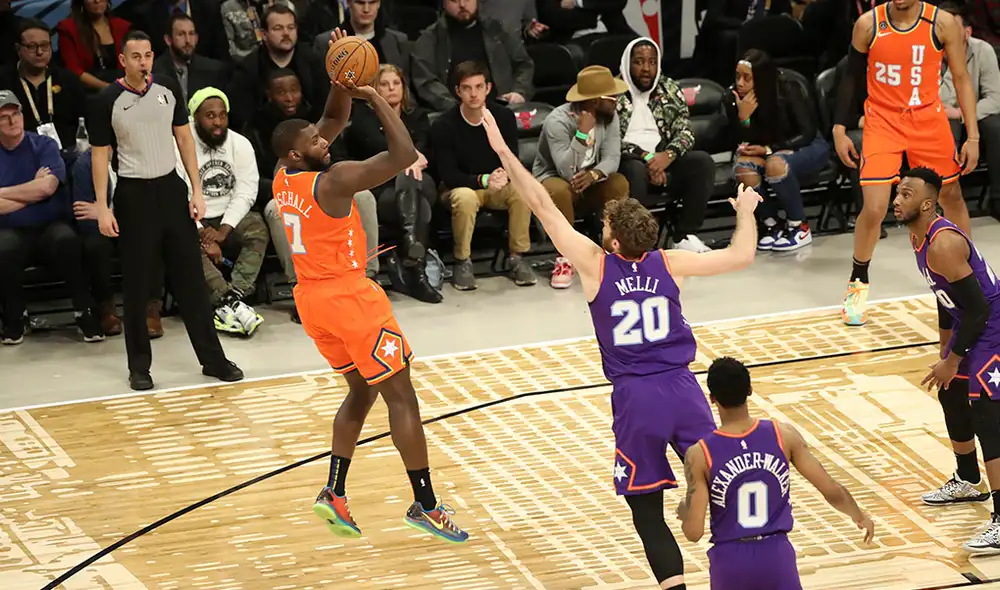 Este es el primer partido de la NBA All Stars 2020. Foto: AFP. Este es el primer partido de la NBA All Stars 2020. Foto: AFP.