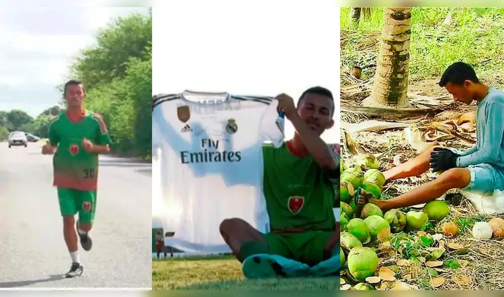 Real Madrid: Casemiro le regaló una camiseta a Gleisson, el joven que pela cocos y que sueña con ser futbolista profesional. Real Madrid: Casemiro le regaló una camiseta a Gleisson, el joven que pela cocos y que sueña con ser futbolista profesional.