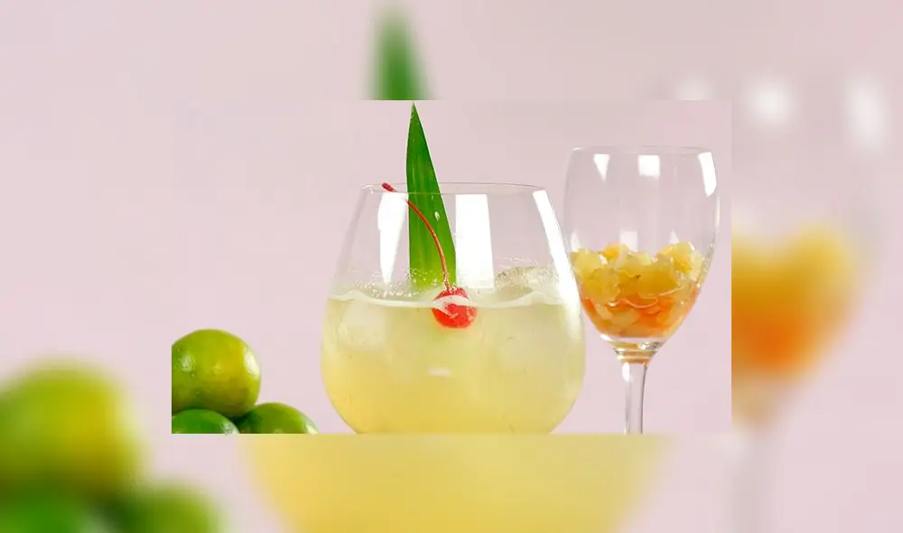 Pisco punch: cóctel a base de pisco, piña y limón