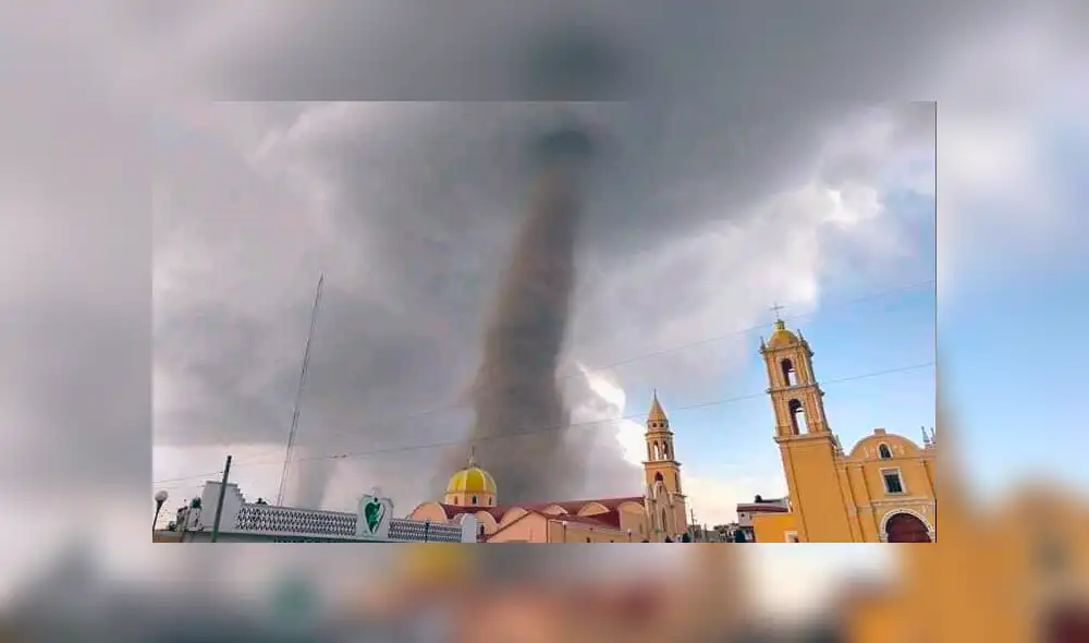 La tarde del primero de mayo los poblanos fueron sorprendidos por el fenómeno natural. Foto: Telediariomty