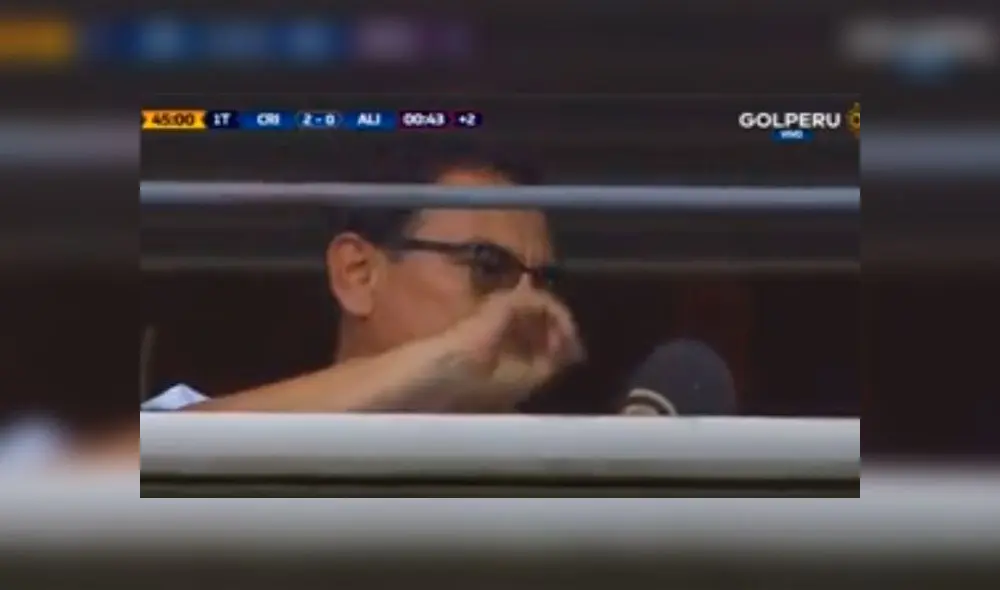 Alianza vs Cristal: la reacción de Martín Vizcarra luego de la dura falta sobre Céspedes [VIDEO]