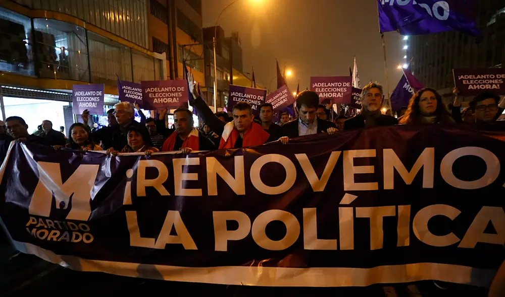 Marcha de cierre del Congreso del 5 de septiembre, en la que participó Julio Guzmán. Foto: Michael Ramón.