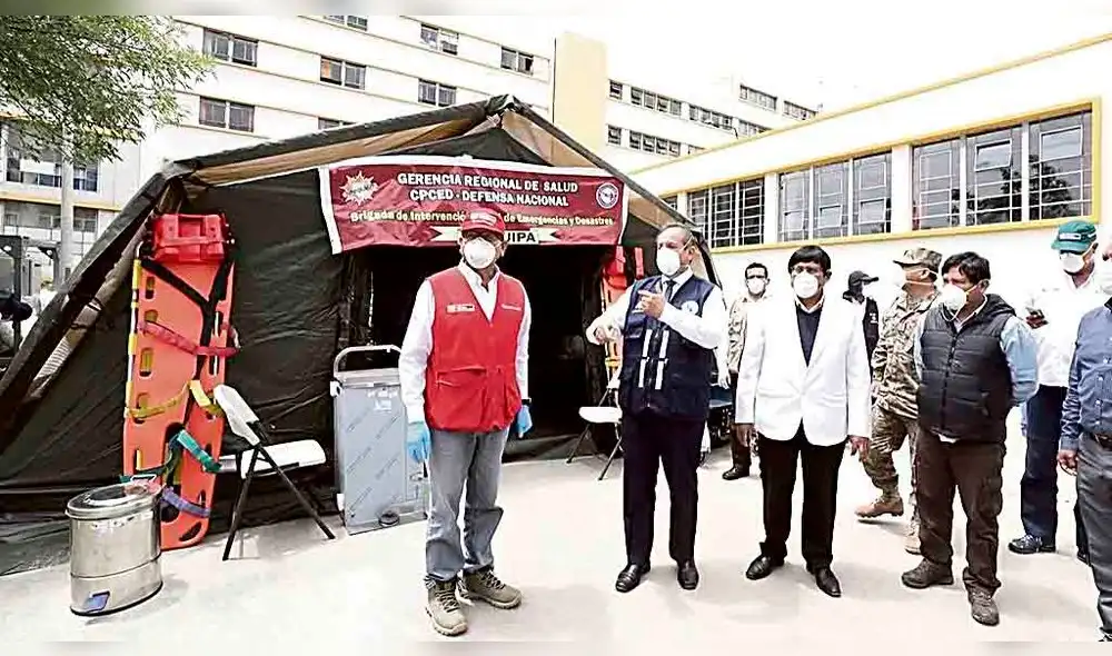 Apoyo. Ministro de Agricultura inspeccionó instalaciones de Gerencia Regional de Salud.