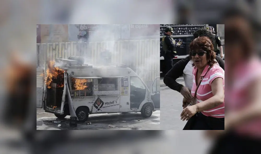 Vivo X el Rock: pánico a las afueras de San Marcos por incendio de ‘foodtruck’ [FOTOS]