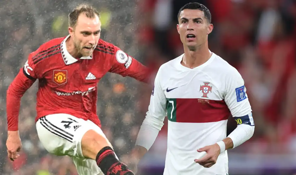 Eriksen compartió vestuario con Cristiano Ronaldo en Manchester United. Foto: composición/EFE Eriksen compartió vestuario con Cristiano Ronaldo en Manchester United. Foto: composición/EFE