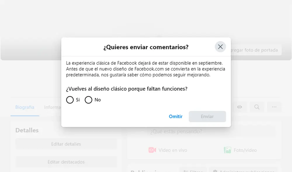 Facebook ha anunciado que el nuevo diseño será predeterminado para todos desde el mes de septiembre. | Foto: La República